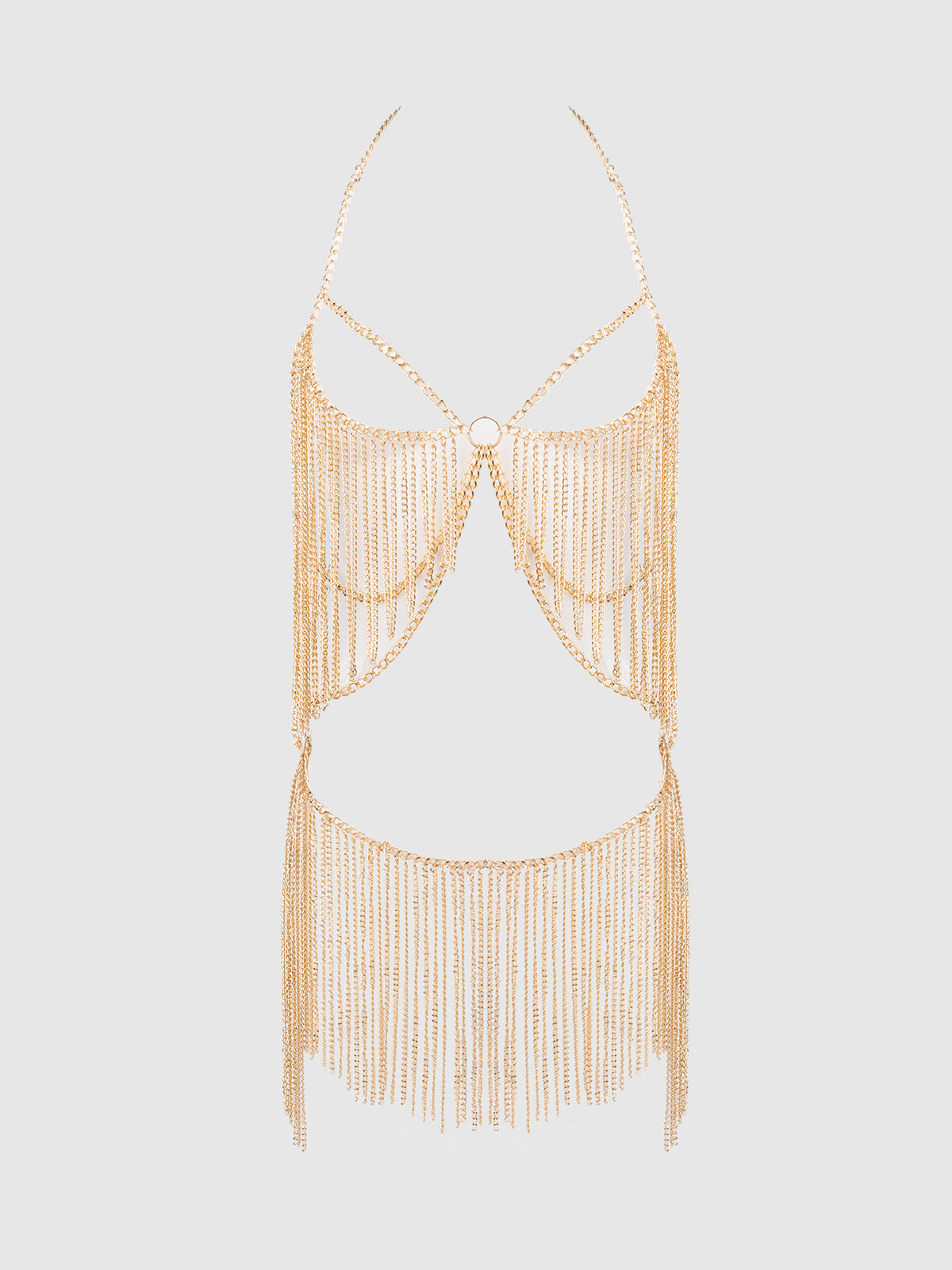 Ziggy Draped Chain Chemise - Gold