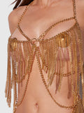 Ziggy Draped Chain Chemise - Gold