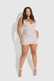 Pia Unlined Underwire Mesh Chemise - Silver Grey