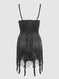 Lune Satin & Beaded Garter Chemise - Frederick's of Hollywood