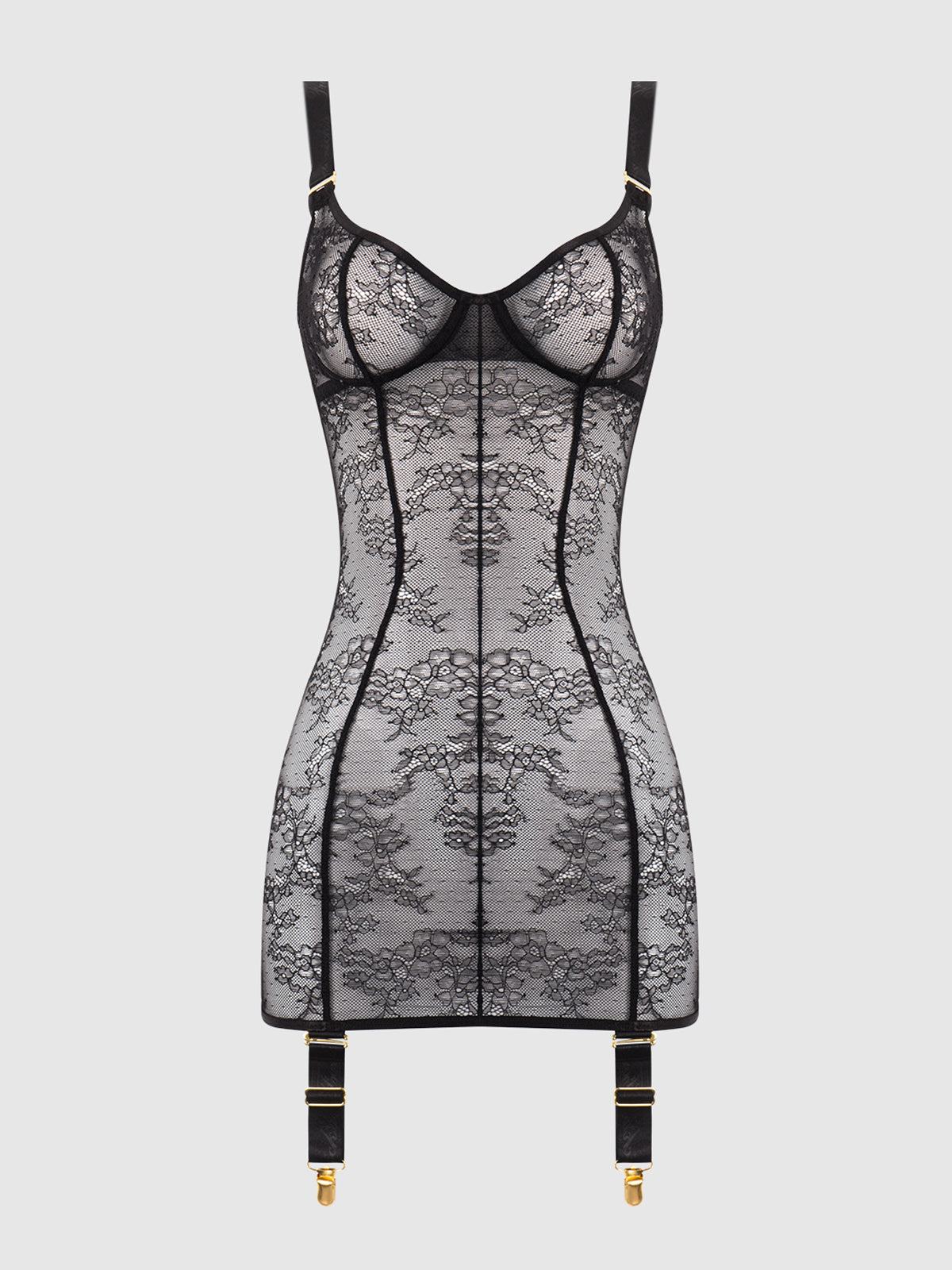 Pia Lace Unlined Underwire Chemise - Frederick's Of Hollywood