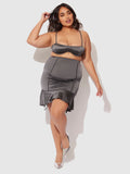 Neev Oil Slick Garter Half Slip Skirt - Fredericks of Hollywood
