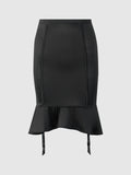 Neev Oil Slick Garter Half Slip Skirt - Frederick's of Hollywood