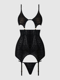 Medusa Snake Velvet Burnout Gartered Chemise & G-String - Frederick's of Hollywood