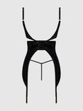 Medusa Snake Velvet Burnout Gartered Chemise & G-String - Frederick's of Hollywood