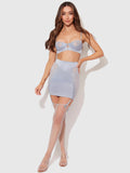 Serenity Lace & Satin Backless Half Skirt - Frederick's of Hollywood