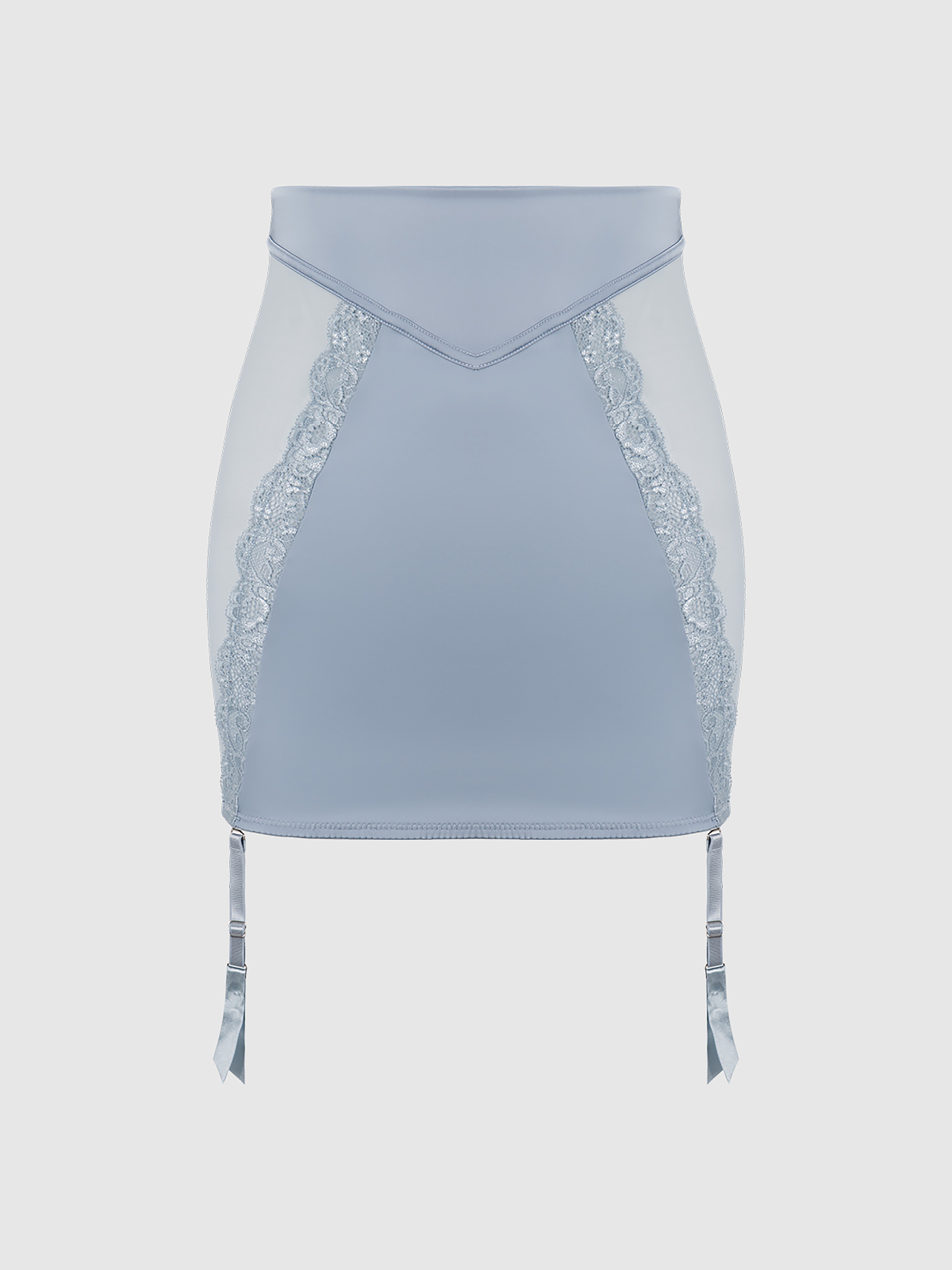 Serenity Lace & Satin Backless Half Skirt - Frederick's of Hollywood