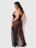 Luella Lace Wrap Maxi Gown - Frederick's Of Hollywood