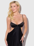Petra Satin Monowire Cutout Gown - Frederick's of Hollywood