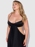 Petra Satin Monowire Cutout Gown - Frederick's of Hollywood