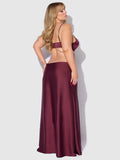 Petra Satin Monowire Cutout Gown - Frederick's of Hollywood