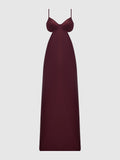 Petra Satin Monowire Cutout Gown - Frederick's of Hollywood