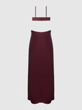 Petra Satin Monowire Cutout Gown - Frederick's of Hollywood