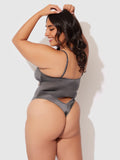 Neev Oil Slick Cutout Scoop Back Bodysuit - Fredericks of Hollywood