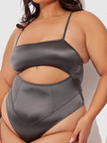 Neev Oil Slick Cutout Scoop Back Bodysuit - Fredericks of Hollywood