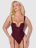Petra Rising Star Corseted Satin Teddy - Frederick's of Hollywood
