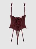 Petra Rising Star Corseted Satin Teddy - Frederick's of Hollywood