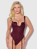 Petra Rising Star Corseted Satin Teddy - Frederick's of Hollywood
