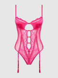 Neev Lace Wireless Teddy With Garters - Frederick's of Hollywood