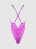 Arianna Lace & Chains Plunge Teddy - Frederick's of Hollywood