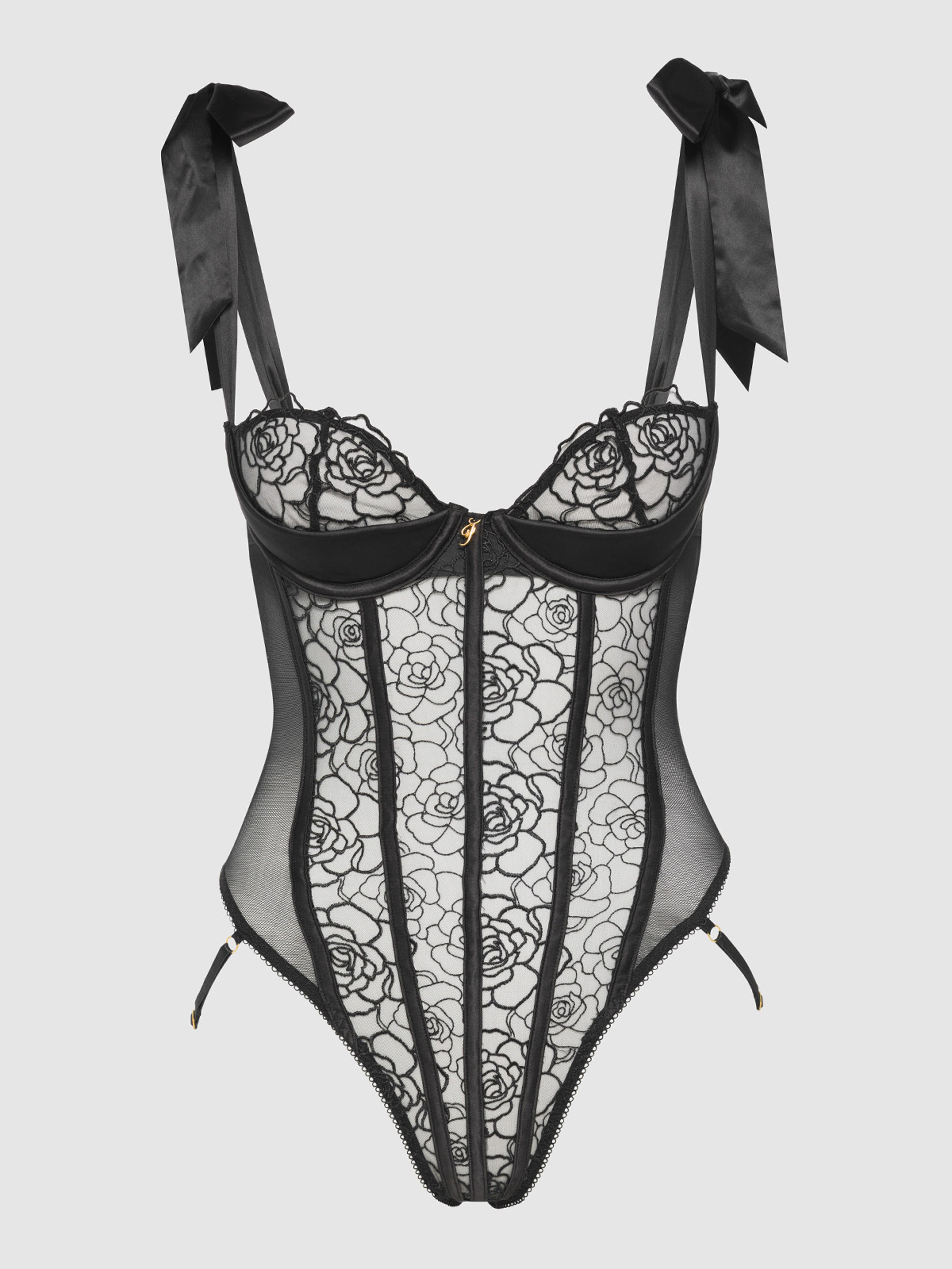 Melrose Embroidered Teddy - Fredericks Of Hollywood