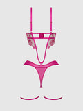 Venus Lace Strappy & Thigh Gartered Teddy - Frederick's of Hollywood