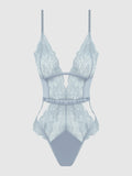 Lace & Satin Underwire Cutout Teddy - Frederick's of Hollywood