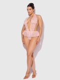 Rosalind Lace Crotchless & Pearl Teddy - Frederick's of Hollywood