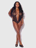 Chiara Crotchless Halter Lace Teddy - Frederick's Of Hollywood