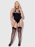 Raven Strappy Crotchless & Backless Teddy - Frederick's of Hollywood