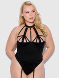 Raven Strappy Crotchless & Backless Teddy - Frederick's of Hollywood