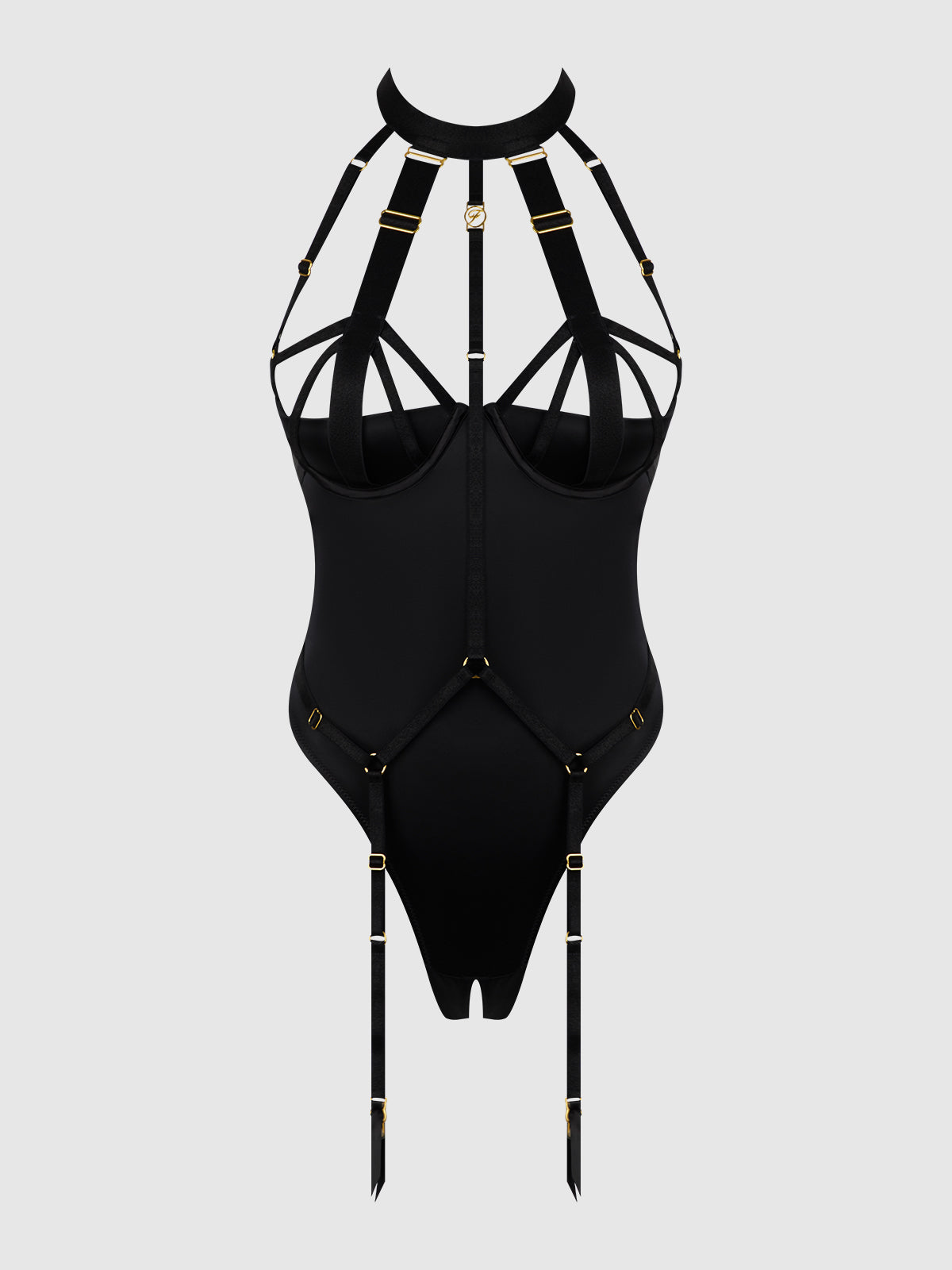 Raven Strappy Crotchless & Backless Teddy - Frederick's of Hollywood
