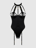 Raven Strappy Crotchless & Backless Teddy - Frederick's of Hollywood