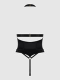 Raven Strappy Crotchless & Backless Teddy - Frederick's of Hollywood