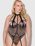 Raven Strappy Crotchless & Backless Teddy - Frederick's of Hollywood