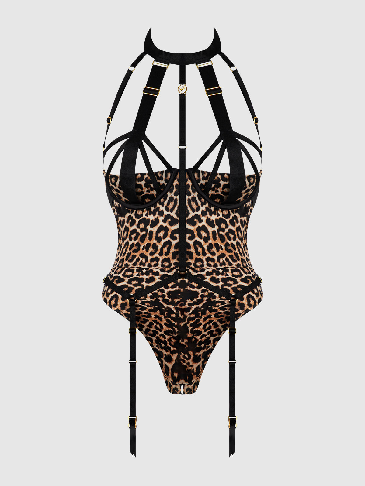 Raven Strappy Crotchless & Backless Teddy - Frederick's of Hollywood