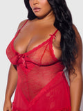 Chiara Lace & Mesh Babydoll - Frederick's of Hollywood