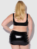 Phoenix Patent Grommet Bralette, Mini Skirt & G-String - Frederick's of Hollywood