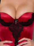 Lexi Liquid Satin Adjustable Push Up Corset - Frederick's of Hollywood
