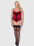 Lexi Liquid Satin Adjustable Push Up Corset - Frederick's of Hollywood