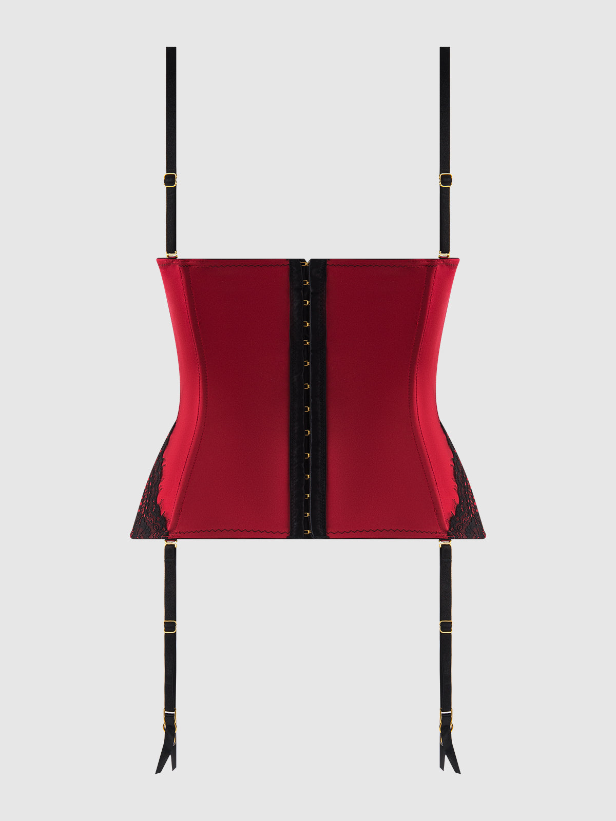 Lexi Liquid Satin Adjustable Push Up Corset - Frederick's of Hollywood