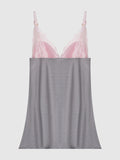 Lily Jersey & Lace Sleep Slip - Frederick's of Hollywood