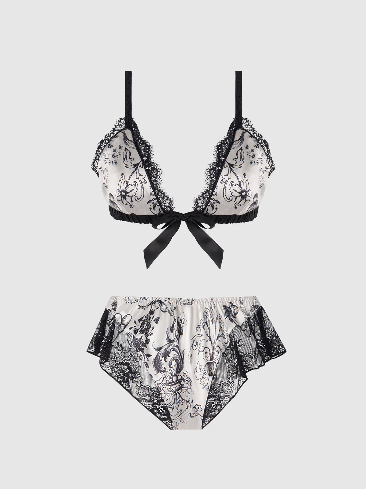 Scarlett Satin Sleep Bra & Shorty Set - Frederick's of Hollywood