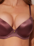 Lexi Push Up Plunge T-Shirt Bra - Chocolate