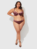 Lexi Push Up Plunge T-Shirt Bra - Chocolate