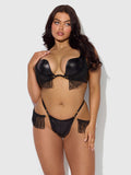 Hendrix Rising Star Fringe Plunge Push Up Bra - Frederick's of Hollywood