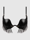 Hendrix Rising Star Fringe Plunge Push Up Bra - Frederick's of Hollywood