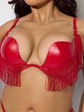 Hendrix Rising Star Fringe Plunge Push Up Bra - Frederick's of Hollywood