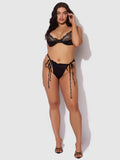 Adelaide Satin & Lace Push Up Demi Bra - Frederick's of Hollywood