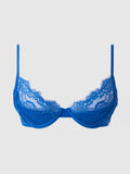 Adelaide Satin & Lace Push Up Demi Bra - Frederick's of Hollywood